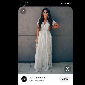 VICI Fill Your Heart Lace Maxi Dress